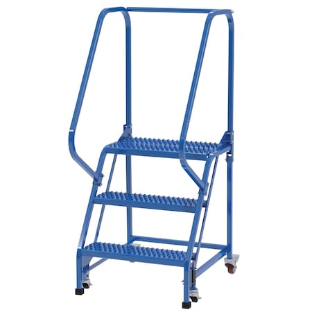 Vestil 60 H Steel PW Ladder, Grip Strut, 3 Step, 3 in Steps LAD-PW-26-3-G